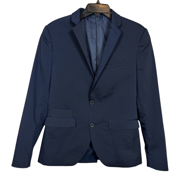 BRICE Blazer Sport Coat Mens T50 50 Tall Navy Blue Wool Blend Single Easy Slim - Picture 1 of 11